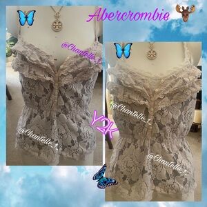 Y2K Abercrombie and Fitch lace babydoll spaghetti strap❣️